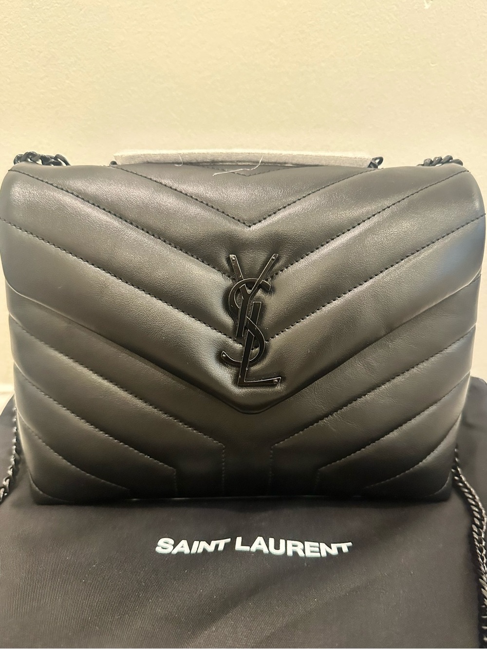 Saint Laurent Loulou Small YSL Shoulder Bag in Quilted Leather
